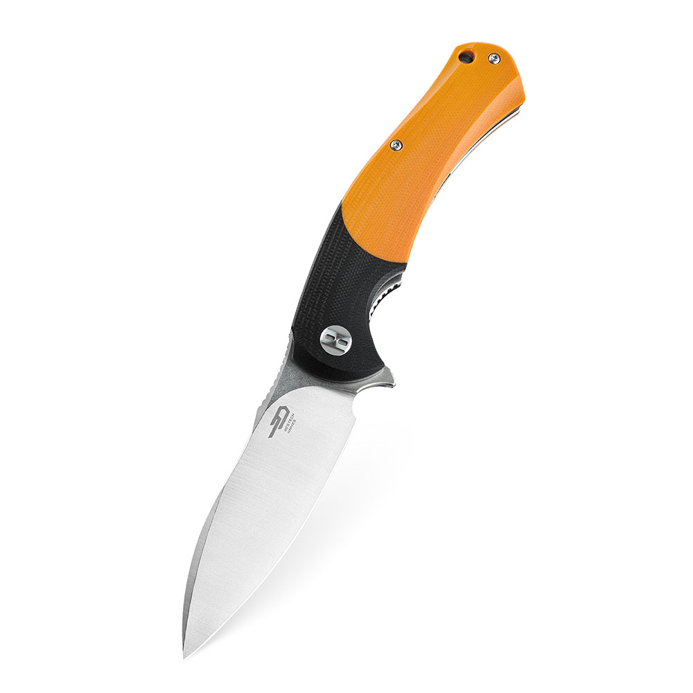 картинка Нож Bestech Penguin сталь D2, рукоять G10 черно-оранжевая