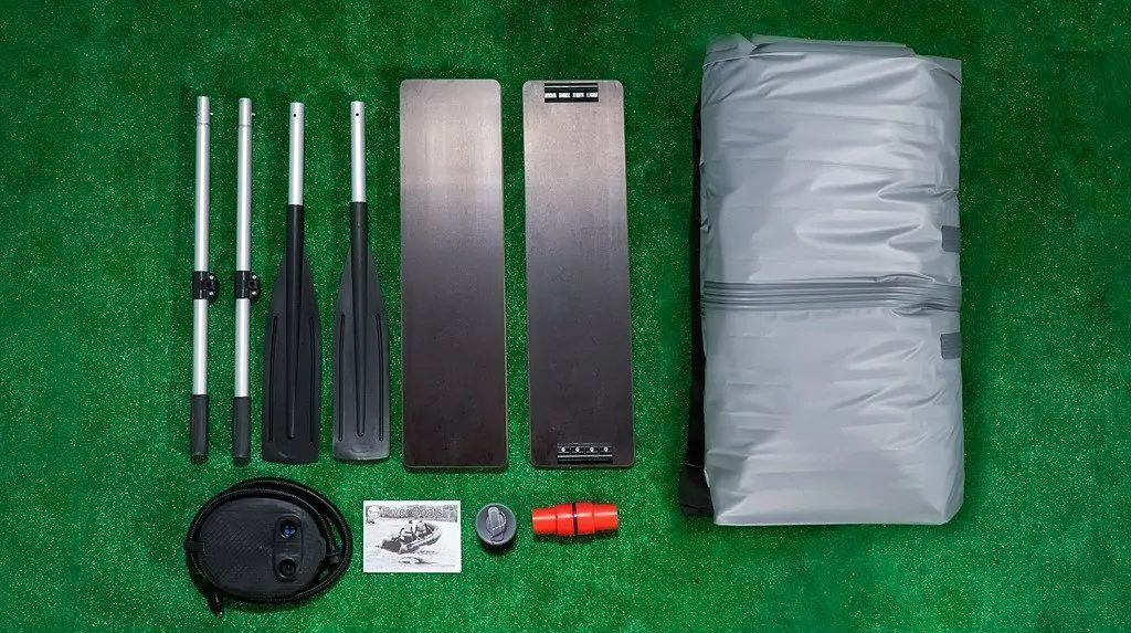 картинка Надувная лодка ПВХ, RiverBoats RB 350 НДНД, серо-оранжевый