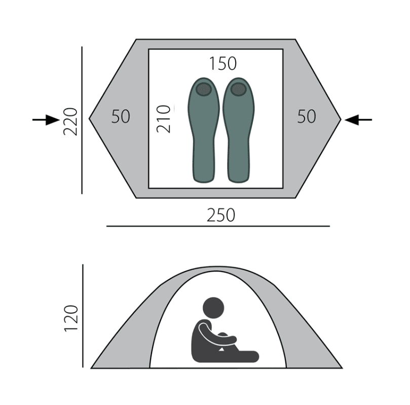 картинка Палатка BTrace Ion 2+ (Зеленый)