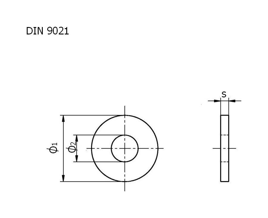 картинка Шайба кузовная увеличенная А4 DIN9021 26,0 упаковка 1/10