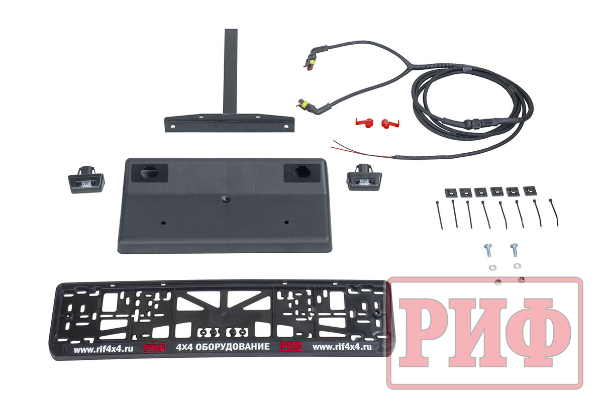 картинка Бампер РИФ задний УАЗ Буханка с квадратом под фаркоп и калиткой , лифт 65 мм (калитка слева)