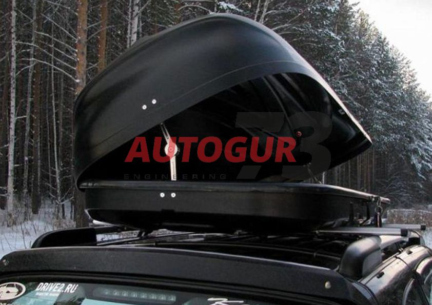 Авто-бокс на крышу аэродинамический черный "Turino 1"