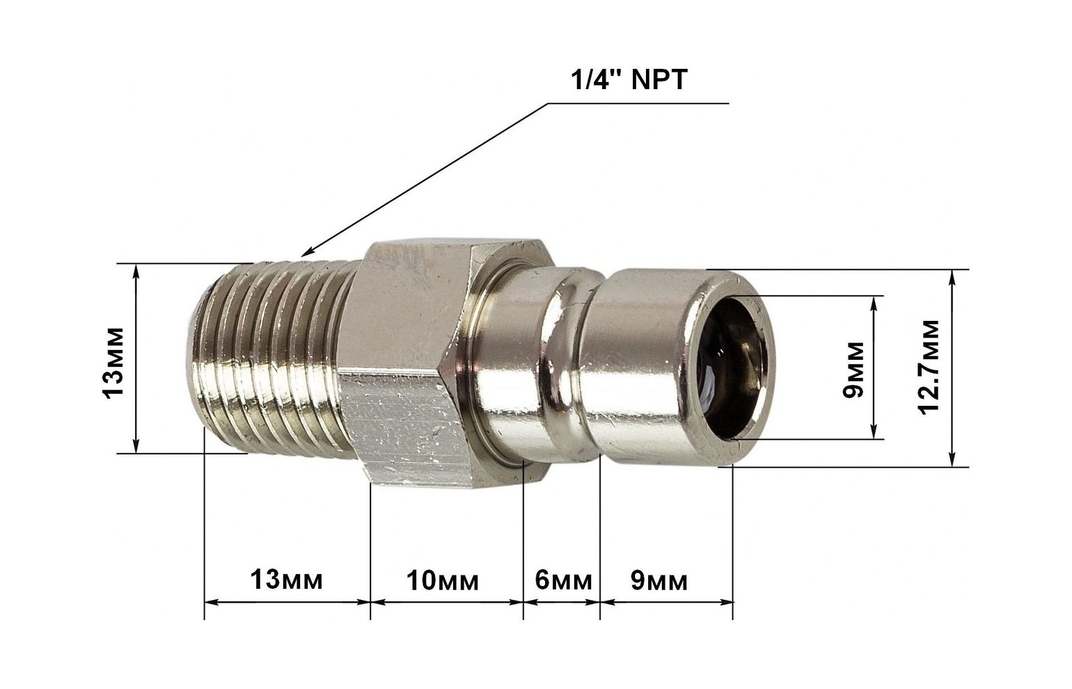 картинка Штуцер топливный в бак Honda (адаптер;металл), совместим с C14539