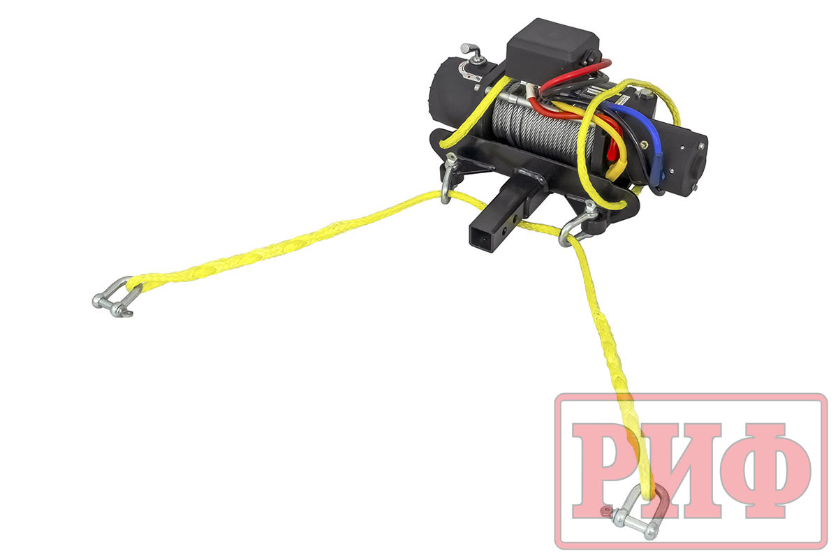 картинка Переносная лебедка РИФ 9500S c квадратом для фаркопа, сталь (облегченная)