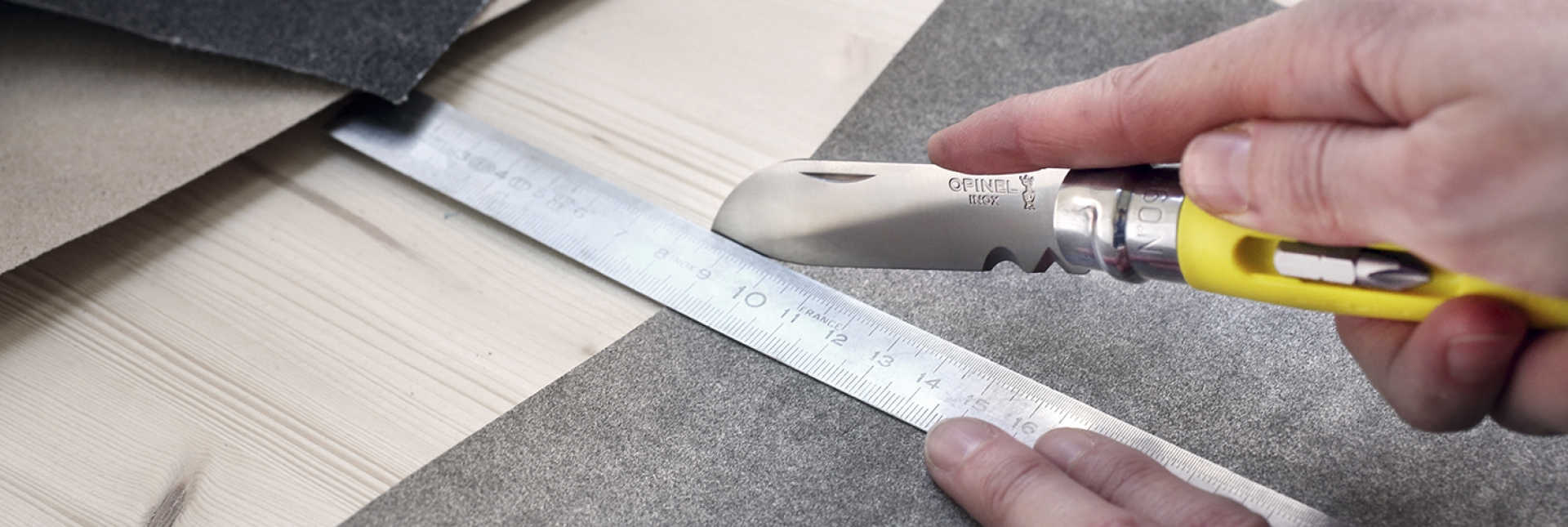 картинка Нож Opinel №09 DIY, нержавеющая сталь, сменные биты, желтый, 001804