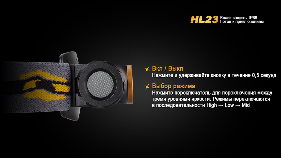 картинка Налобный фонарь Fenix HL23 Cree XP-G2 R5 серый