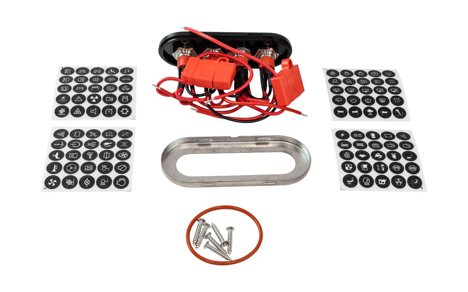 картинка Панель бортового питания, 4 кнопки, Marine Rocket