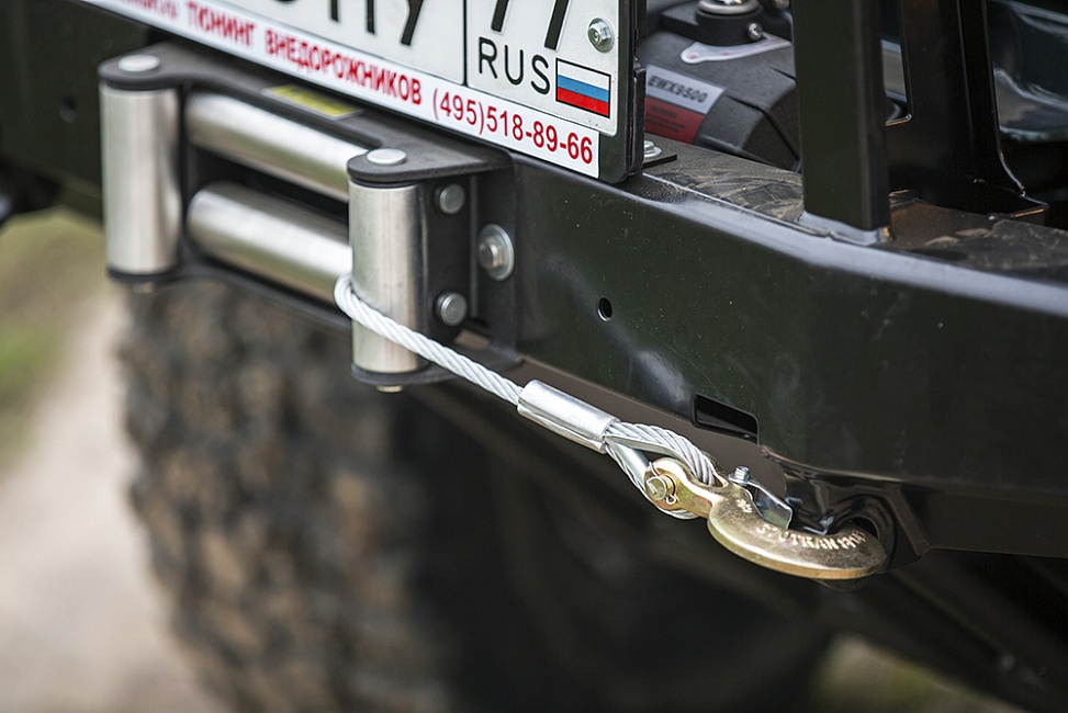 картинка Бампер передний РИФ УАЗ Хантер универсальный усиленный с пилонным кенгурином