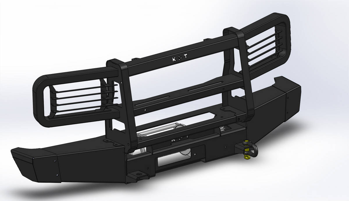 картинка Бампер передний KDT силовой со съемным кенгурином Toyota Land Cruiser 70