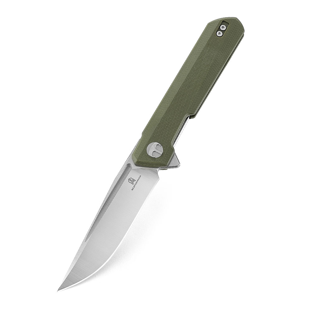 картинка Нож Bestechman Dundee сталь D2, рукоять G10 зеленая