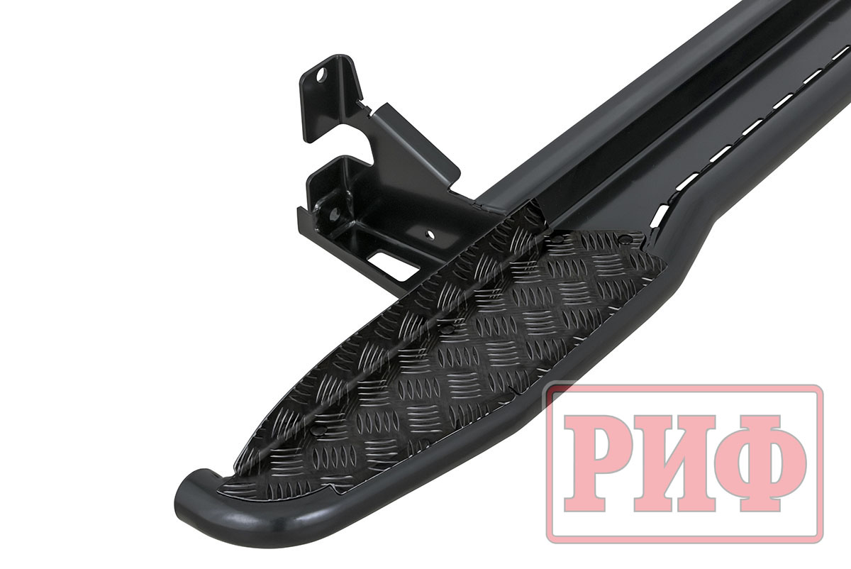 картинка Пороги Toyota Land Cruiser Prado 150 чёрные силовые РИФ