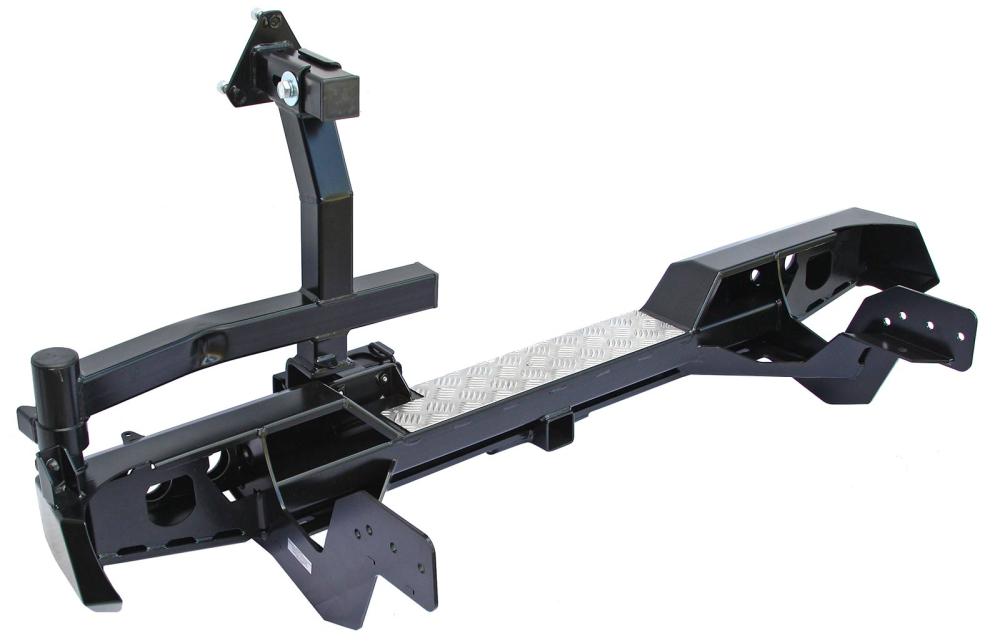 картинка Бампер задний РИФ Mitsubishi L200 NEW с фаркопом, калиткой и фонарями