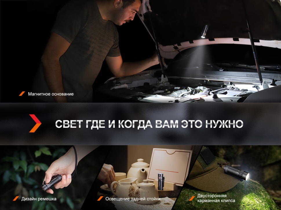 Фонарь Fenix E18R V2.0, E18RV20