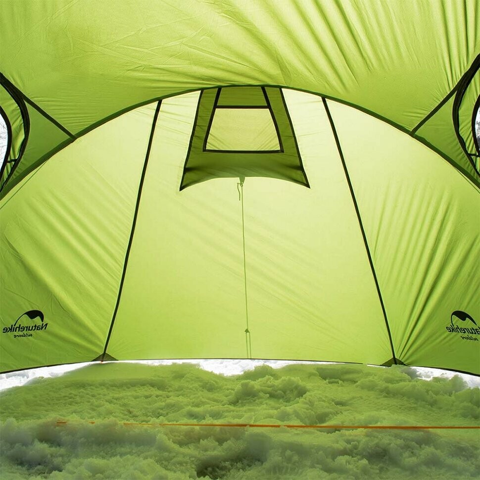 картинка Палатка трехместная Naturehike NH17L001-L с ковриком, оранжевая, 6927595724729
