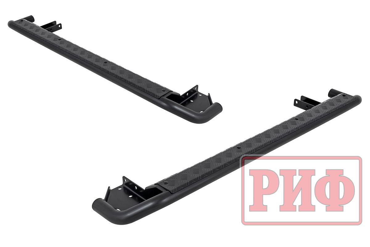 картинка Пороги РИФ силовые Lada Нива Тревел (черный алюминий)