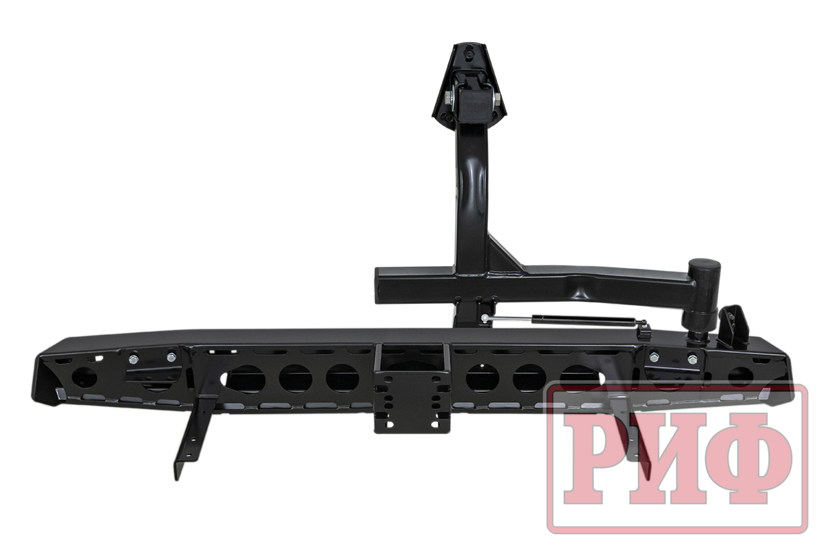 картинка Бампер задний РИФ УАЗ Хантер с квадратом под фаркоп, фонарями и калиткой лифт