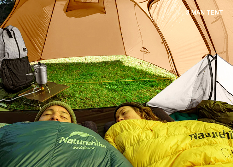 картинка Палатка Naturehike Opalus 3-местная, алюминиевый каркас, оранжевый