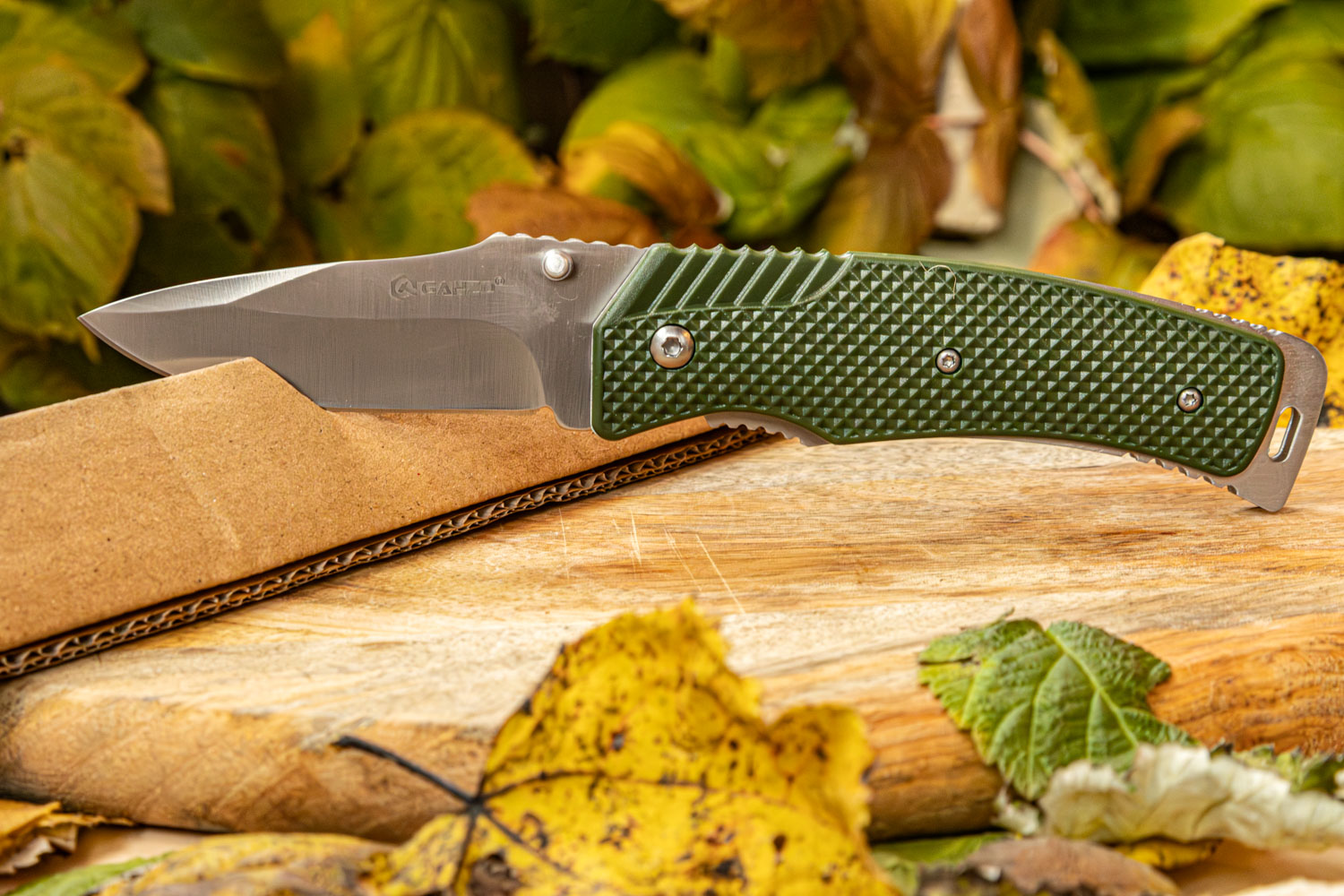 Нож складной Ganzo G618 440 Steel Exclusive Edition Green Handle