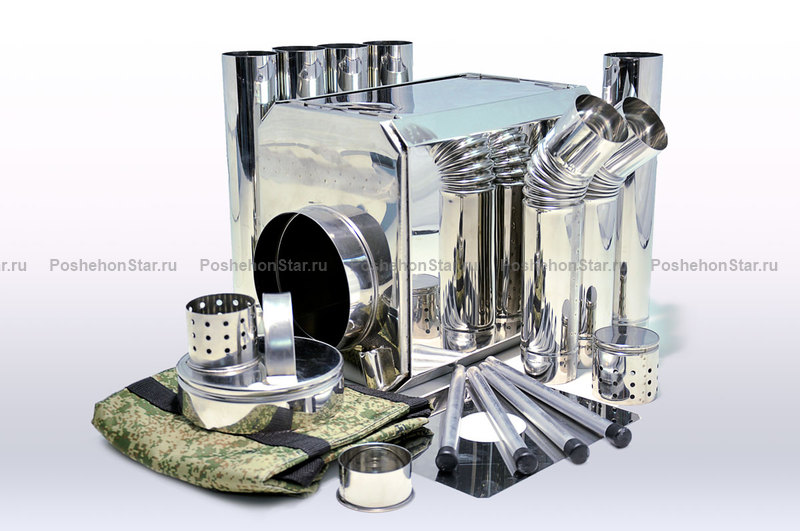 картинка Печь PoshehonStar Турист с искрогасителем и экраном 15л