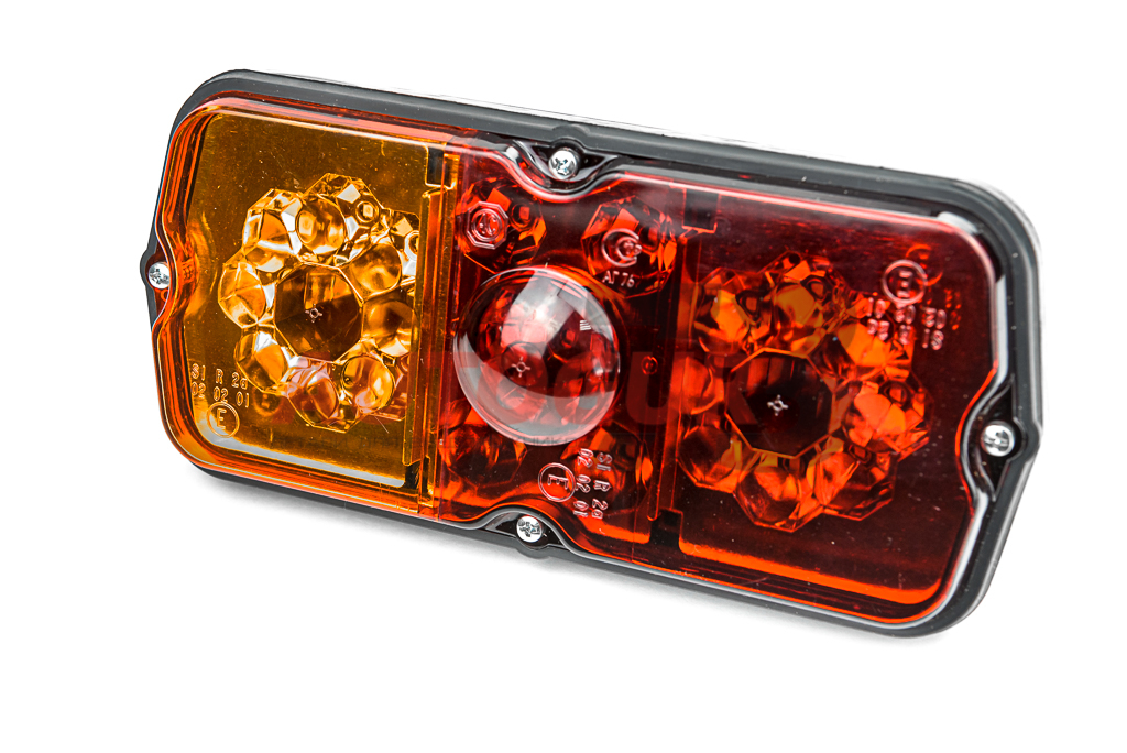 картинка Фонарь светодиодный задний УАЗ с дополнительным противотуманным огнем, герметичный (желто-красный)