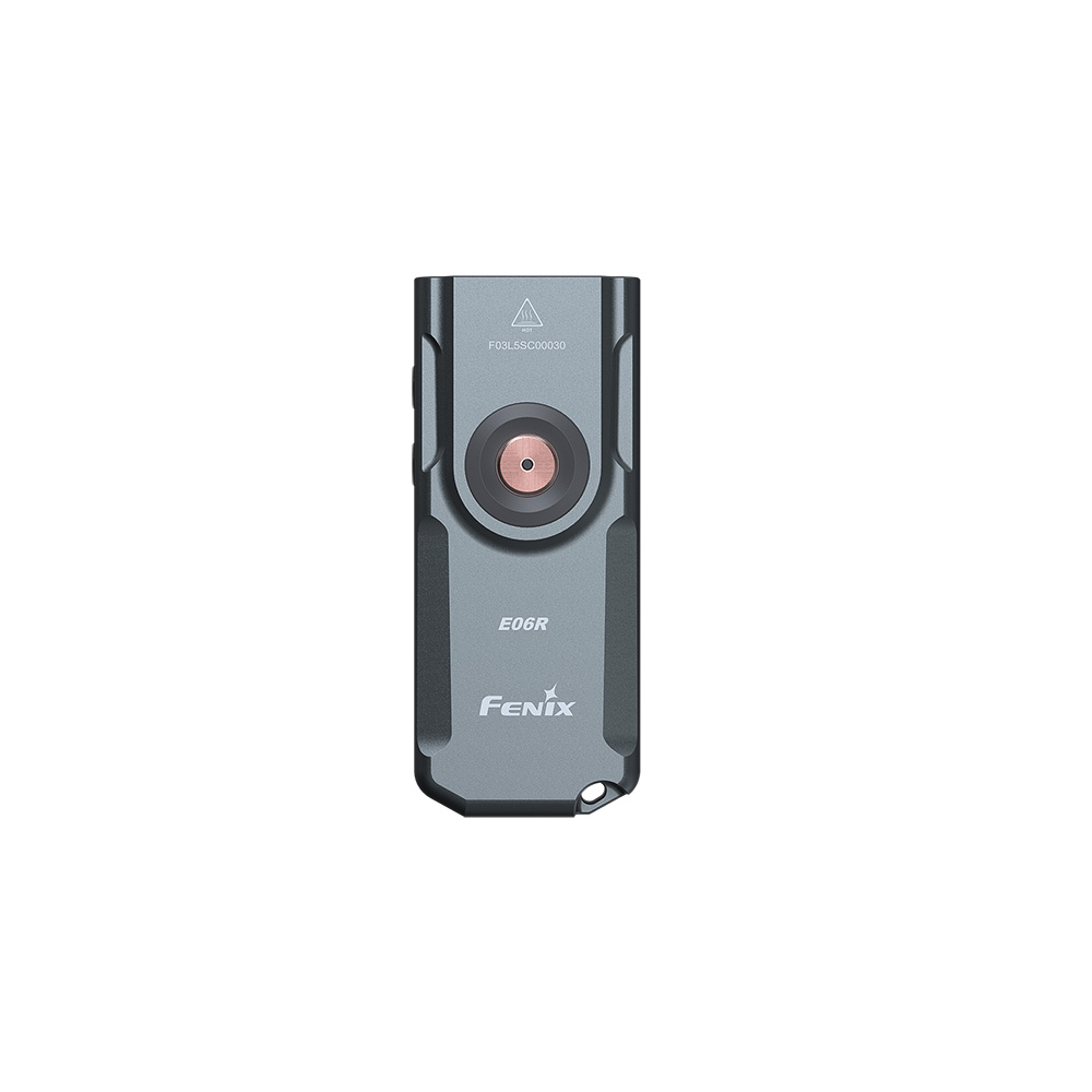 Фонарь-брелок Fenix E06R серый