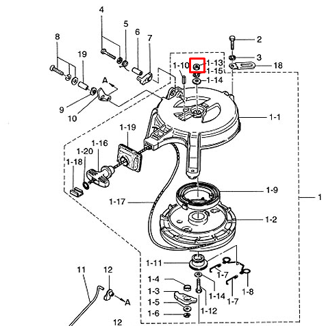 картинка Гайка M5 Tohatsu 9,8(YUELANG)