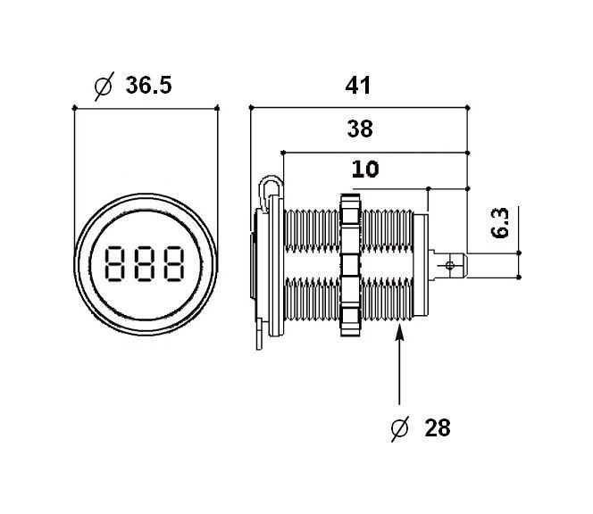 картинка Вольтметр цифровой, 5-15 В