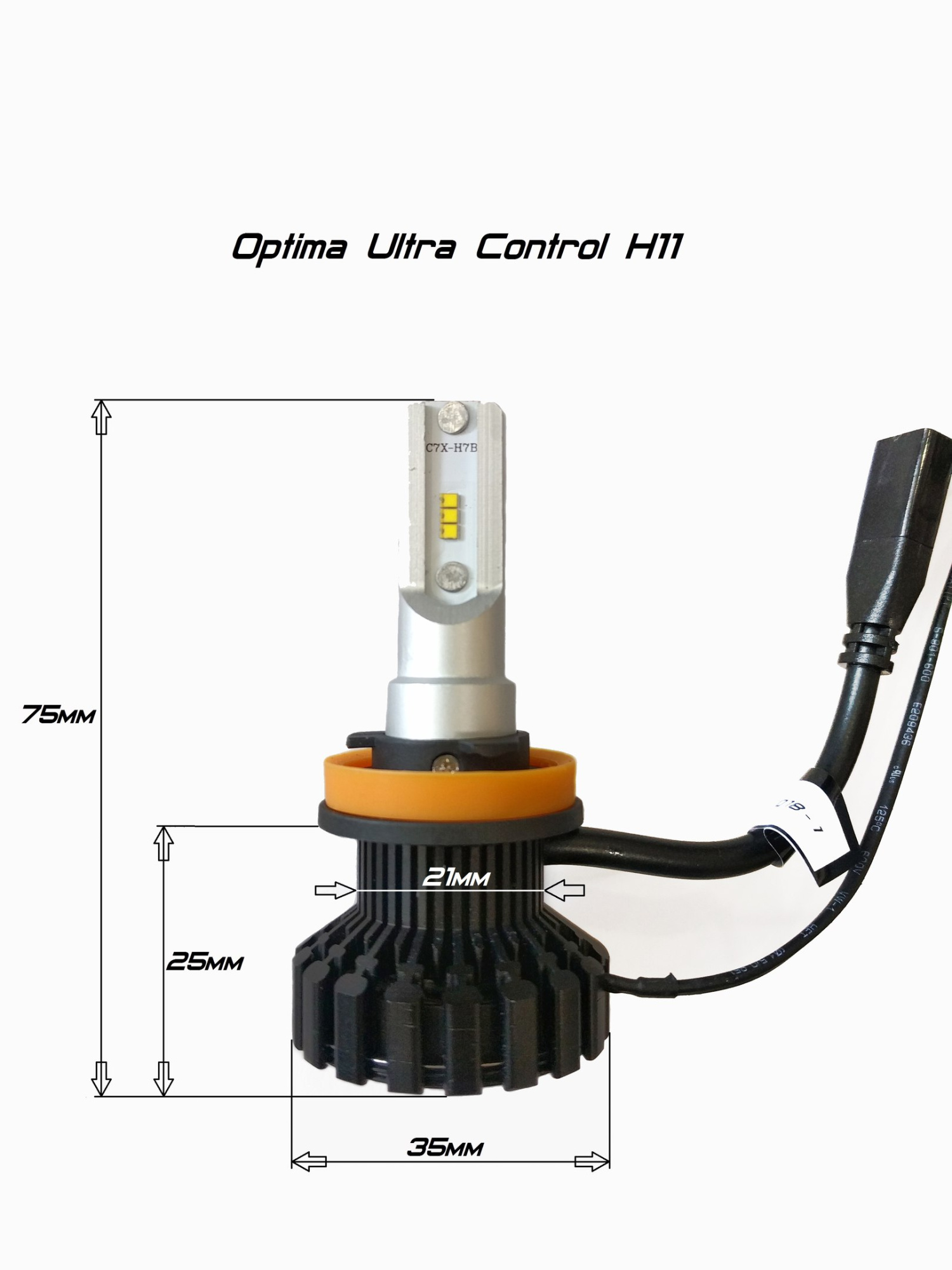H11 Optima LED Ultra CONTROL, White, 9-30V, комплект 2 лампы