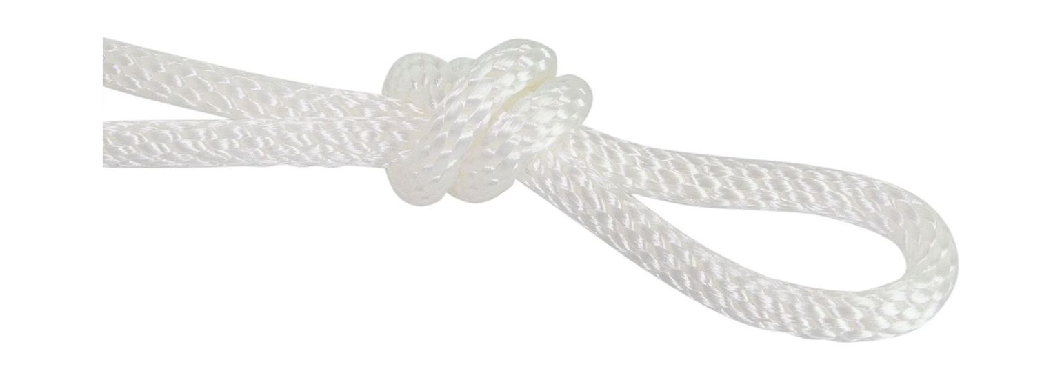 картинка Веревка сплошного плетения d8мм, L150м белый, Marine Rocket