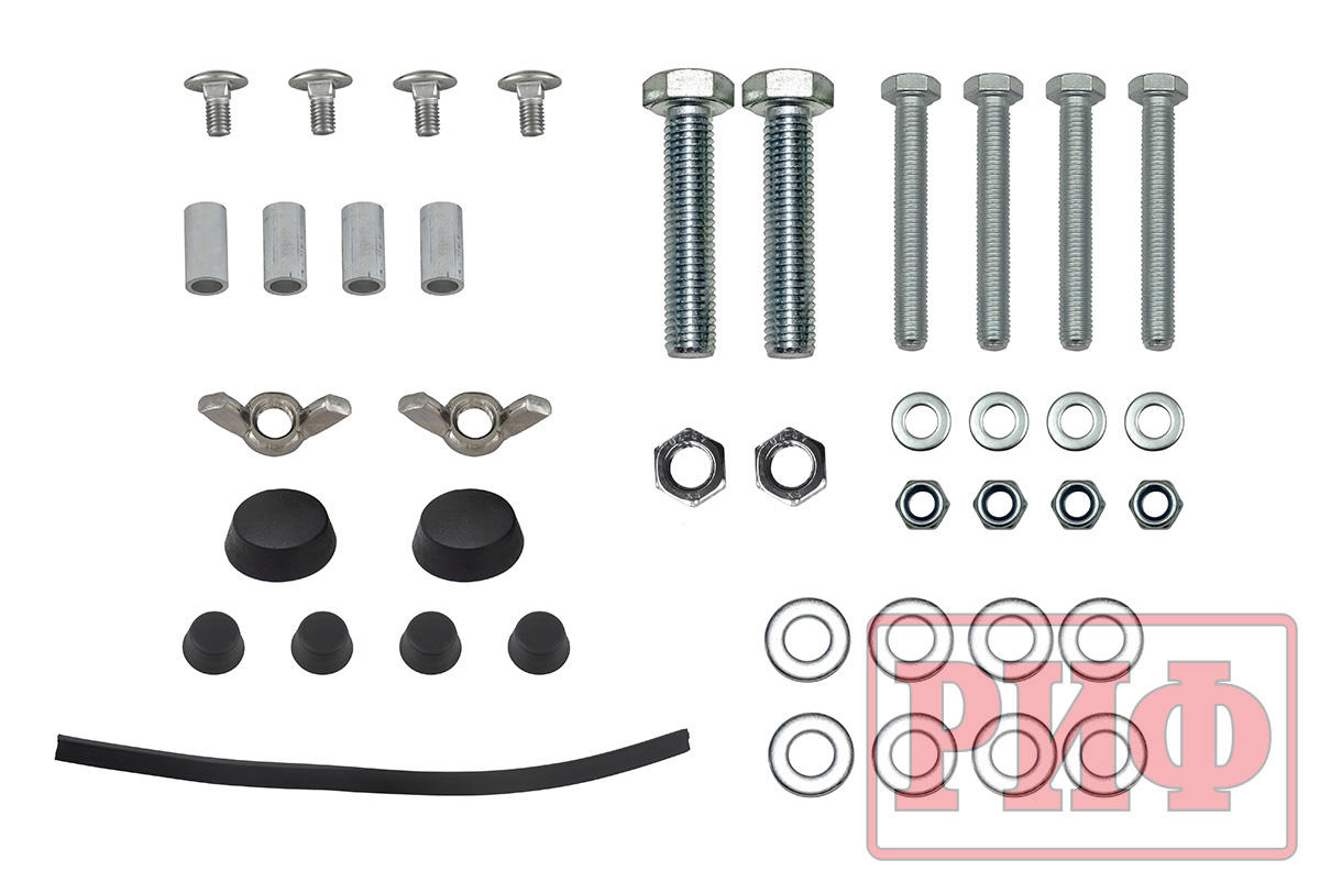 картинка Кронштейны для крепления лопаты к алюминиевому багажнику (платформе) РИФ