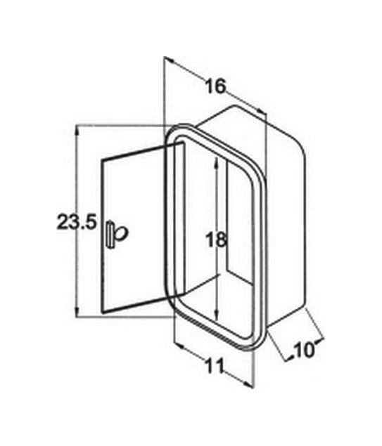 картинка Ящик для хранения мелочей с крышкой, 180х110х100 мм