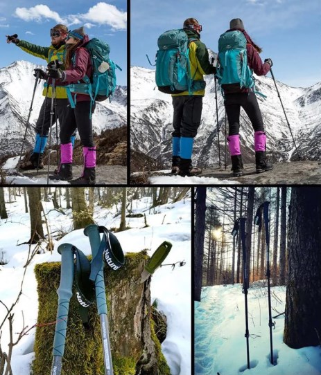 картинка Палки треккинговые, алюминиевые, ST03, серые, для ходьбы (2 шт.)