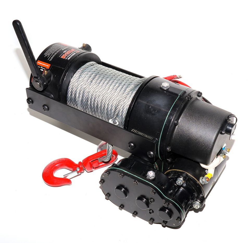 картинка Лебедка эвакуаторная ЛЧЭ 54И Зубр 24В червячная