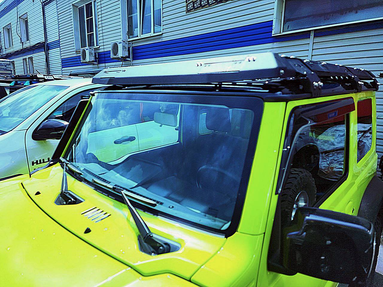 картинка Багажник Suzuki Jimny 5 дверей алюминиевый с местами под встроенную оптику