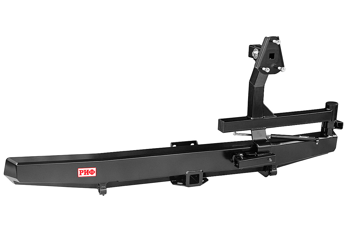 картинка Бампер задний РИФ Буханка с фаркопом и калиткой лифт