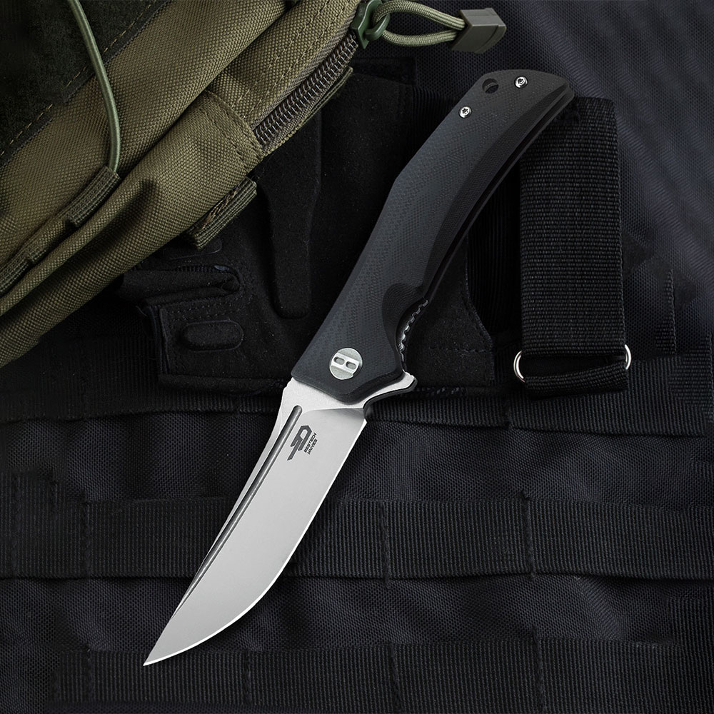 картинка Нож Bestech Scimitar сталь D2, рукоять G10 черная