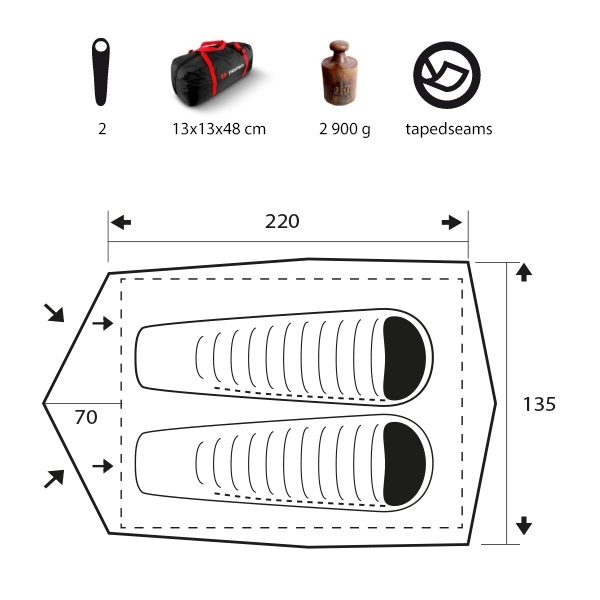 картинка Палатка Trimm Outdoor DUO, оливковый 2