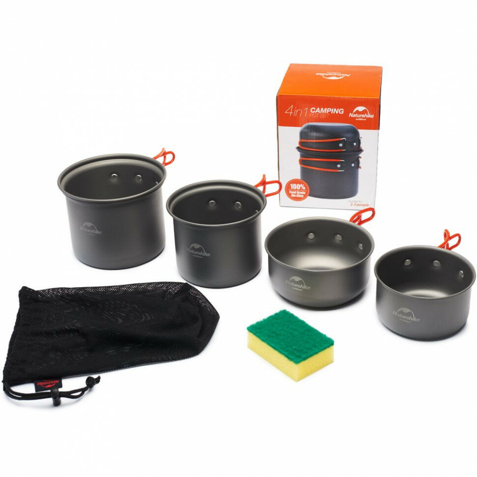 картинка Посуда Naturehike NH15T401-G четырех предметов, 6927595787212