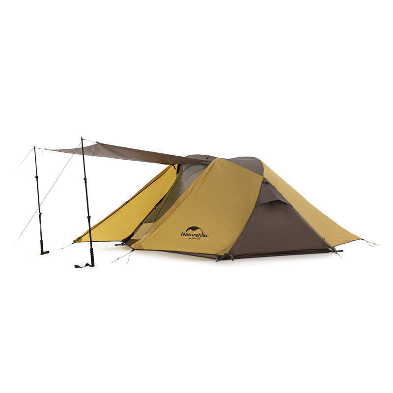 картинка Палатка Naturehike Butterfly NH21YW132 210T двухместная, желто-коричневая, 6927595782910