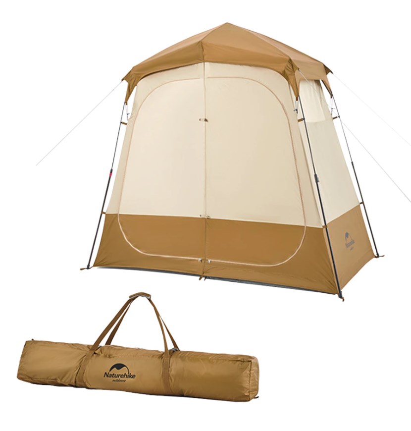 картинка Палатка Naturehike душ-туалет, двойной, алюминиевый каркас, коричневый