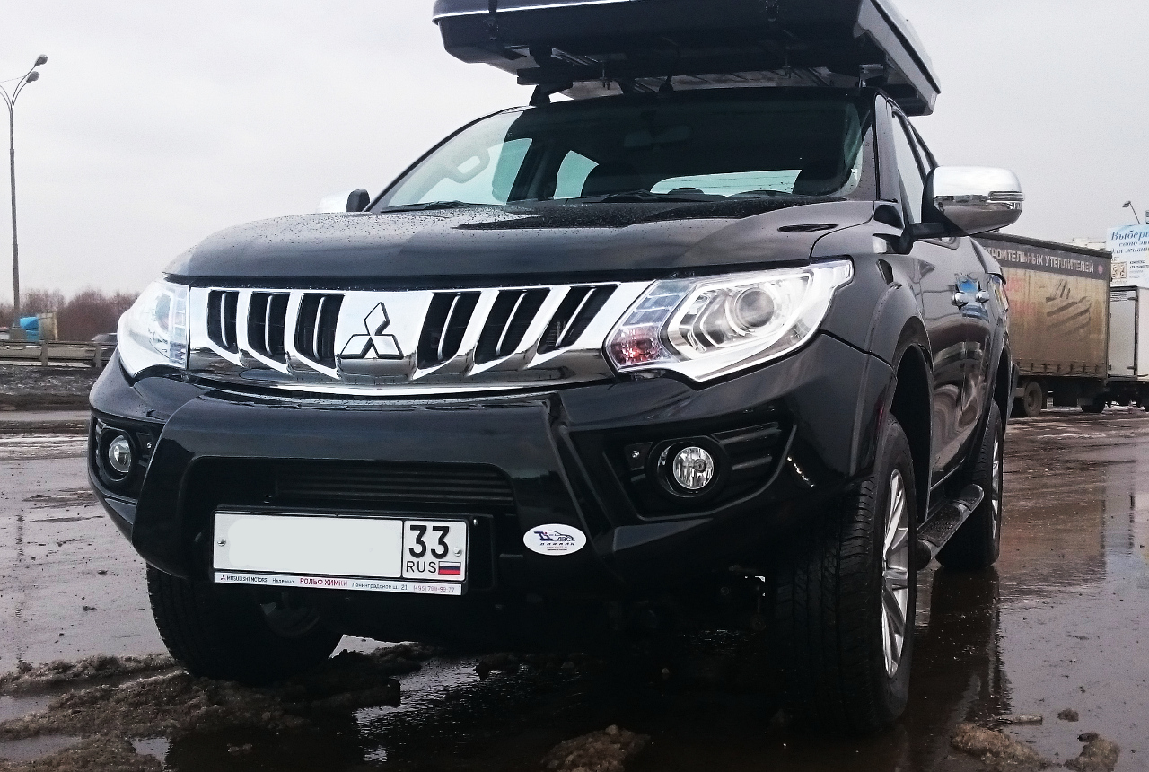 картинка Бампер передний Mitsubishi L200 2015-11.2018 КРОМЕ К-ЦИИ INVITE (БАЗОВЫЙ, под покраску, без оптики) АВС-Дизайн ABC.MCCL200.FB.21P