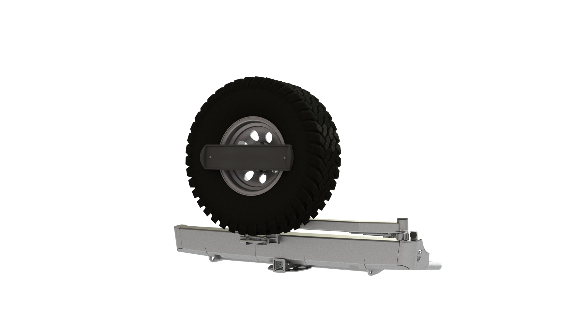 картинка Бампер силовой задний Mitsubishi L200 2006-2015 квадрат, калитка центр