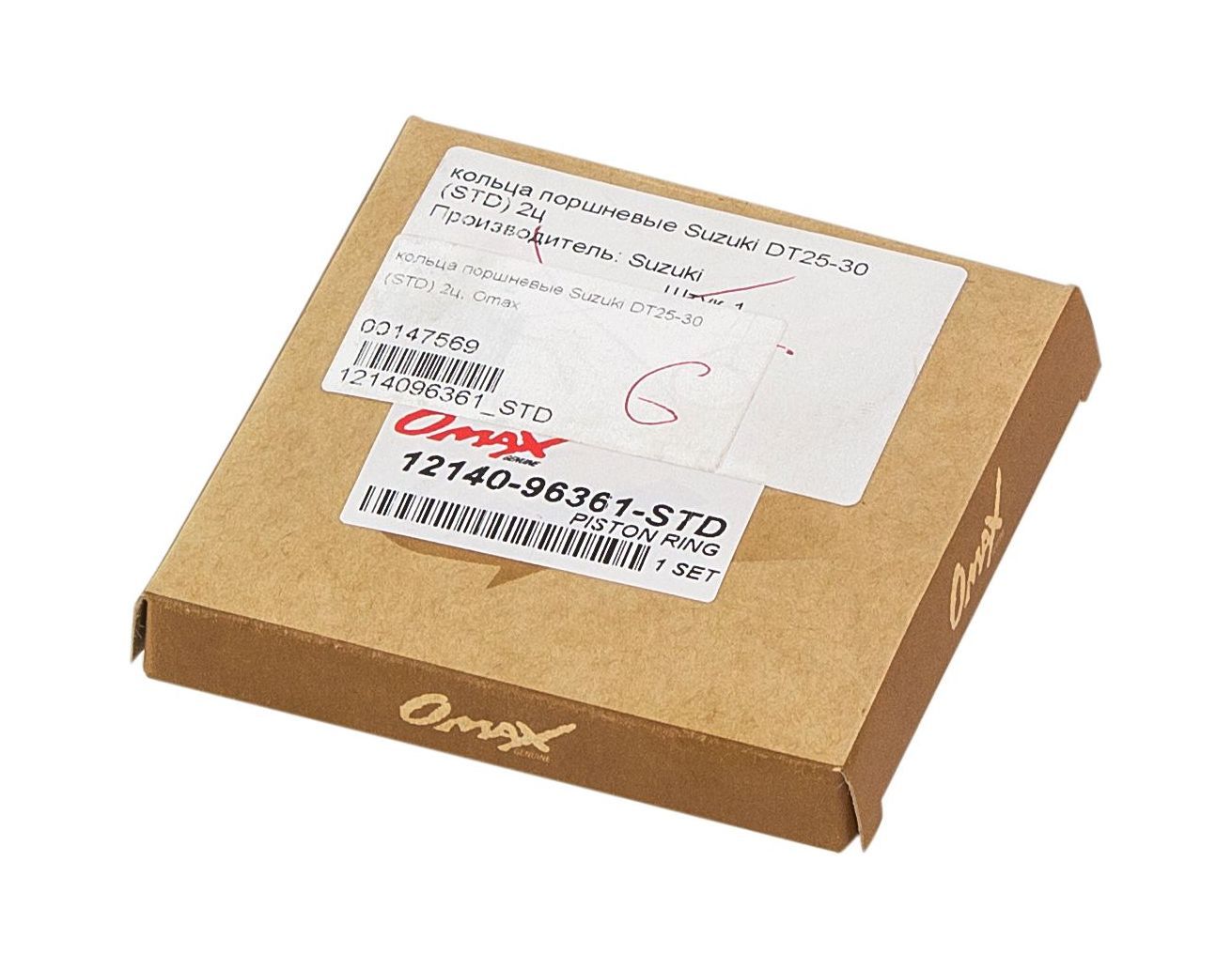 картинка Кольца поршневые Suzuki DT25-30 (STD) 2ц, Omax