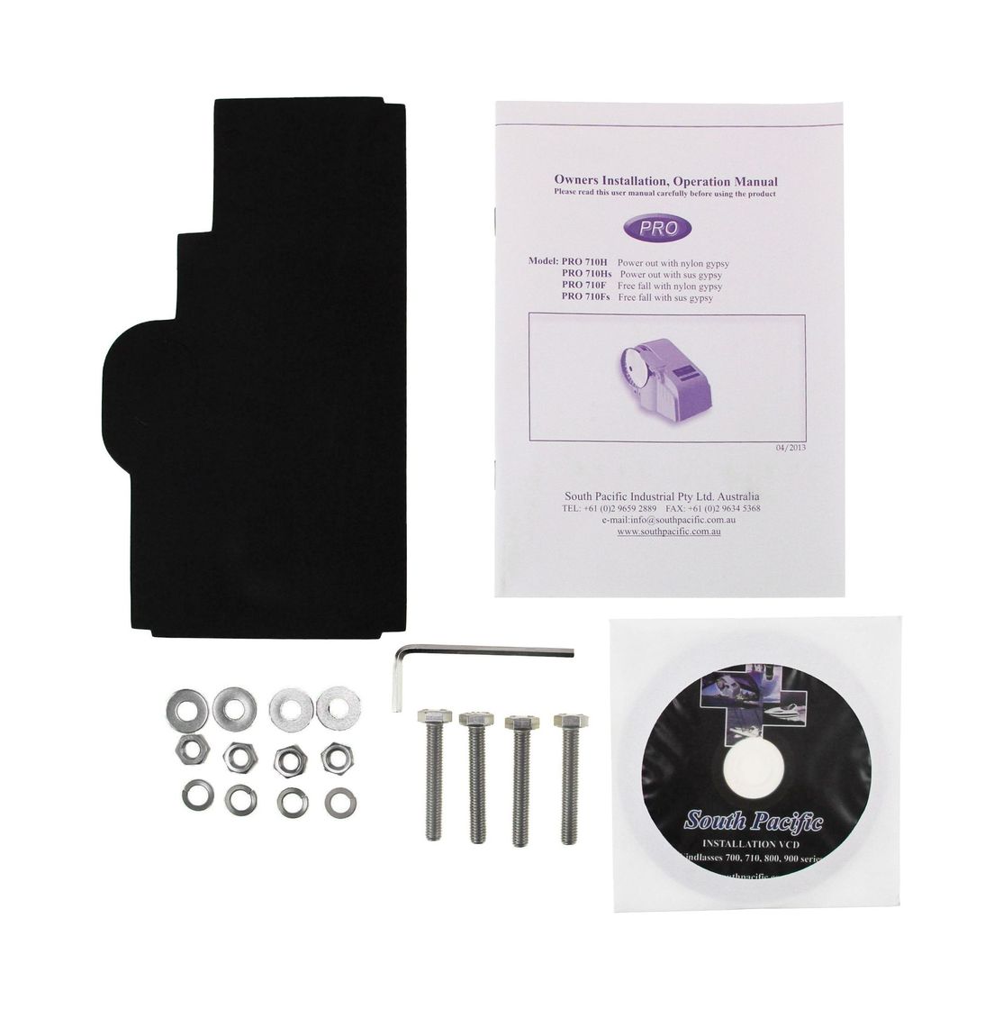 картинка Лебедка якорная South Pacific 710F горизонтальная, 700Вт, 12 В,