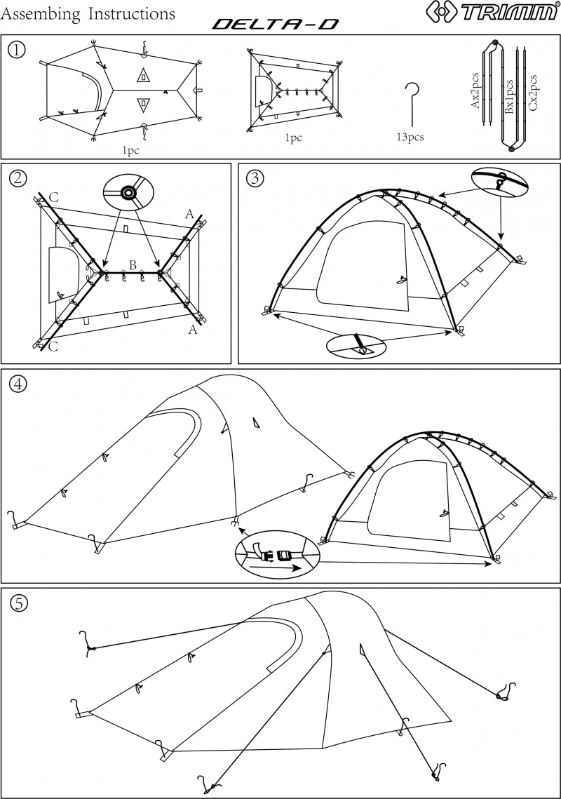 картинка Палатка Trimm Adventure DELTA-D, зеленый 2