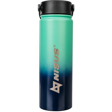картинка Термобутылка NISUS 530ML три крышки (синий/бирюзовый)