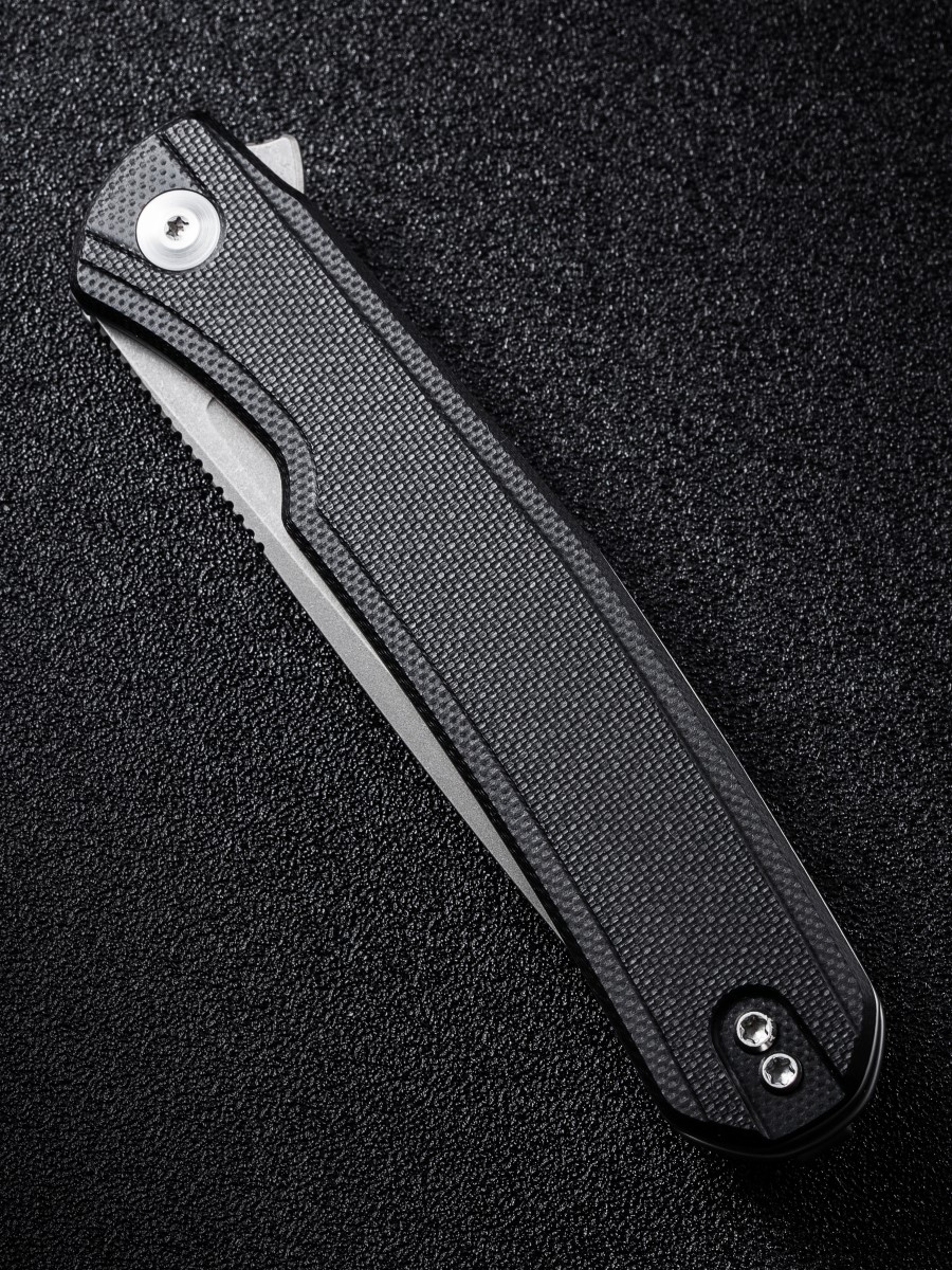 картинка Складной нож SENCUT Scitus D2 Steel Gray Stonewashed Handle G10 Black
