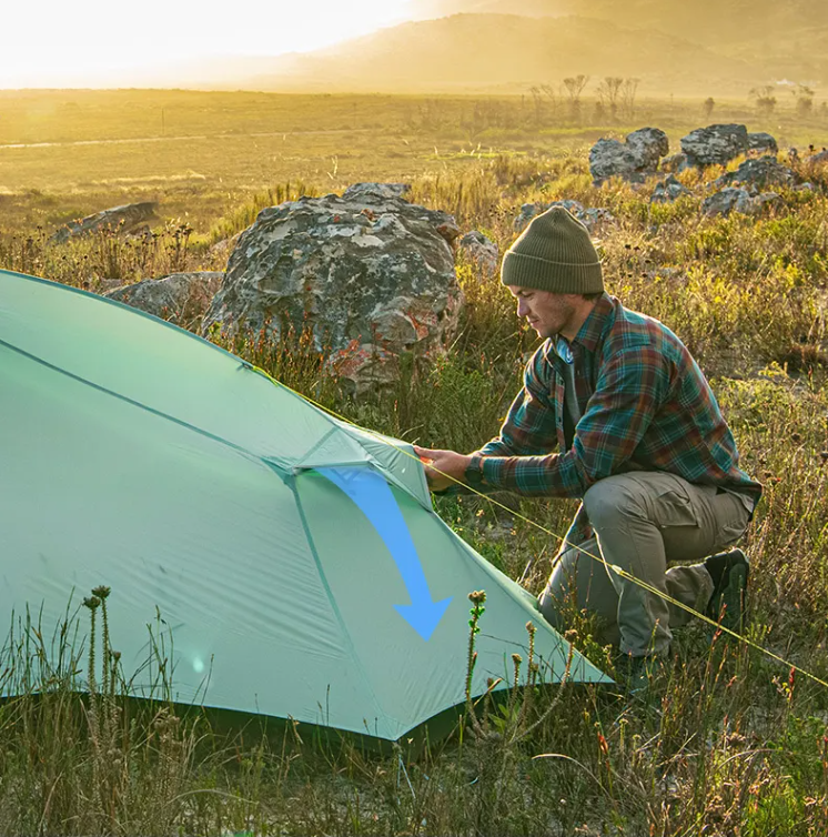 картинка Палатка Naturehike Outdoor 2-местная, алюминиевый каркас, сверхлегкая, голубой