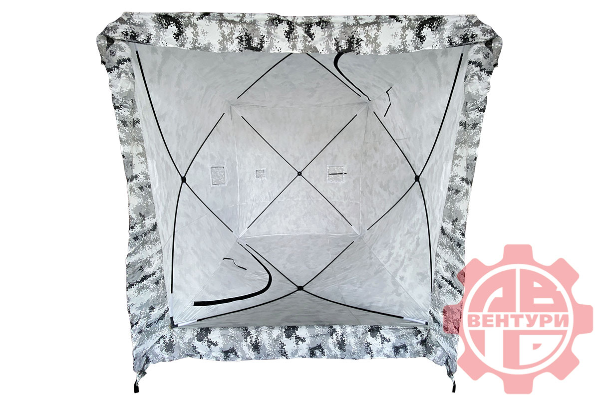 картинка Палатка зимняя Улов КУБ утепленная., пиксель-зима 200*200*210см.