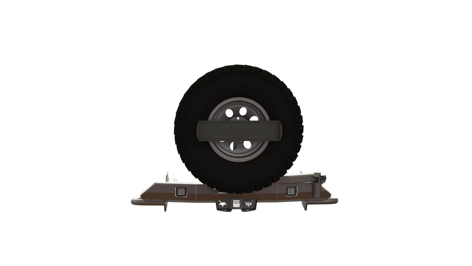 картинка Бампер силовой задний Mitsubishi Pajero Sport 2021+ ОБЛЕГЧЕННЫЙ квадрат, калитка центр, птф